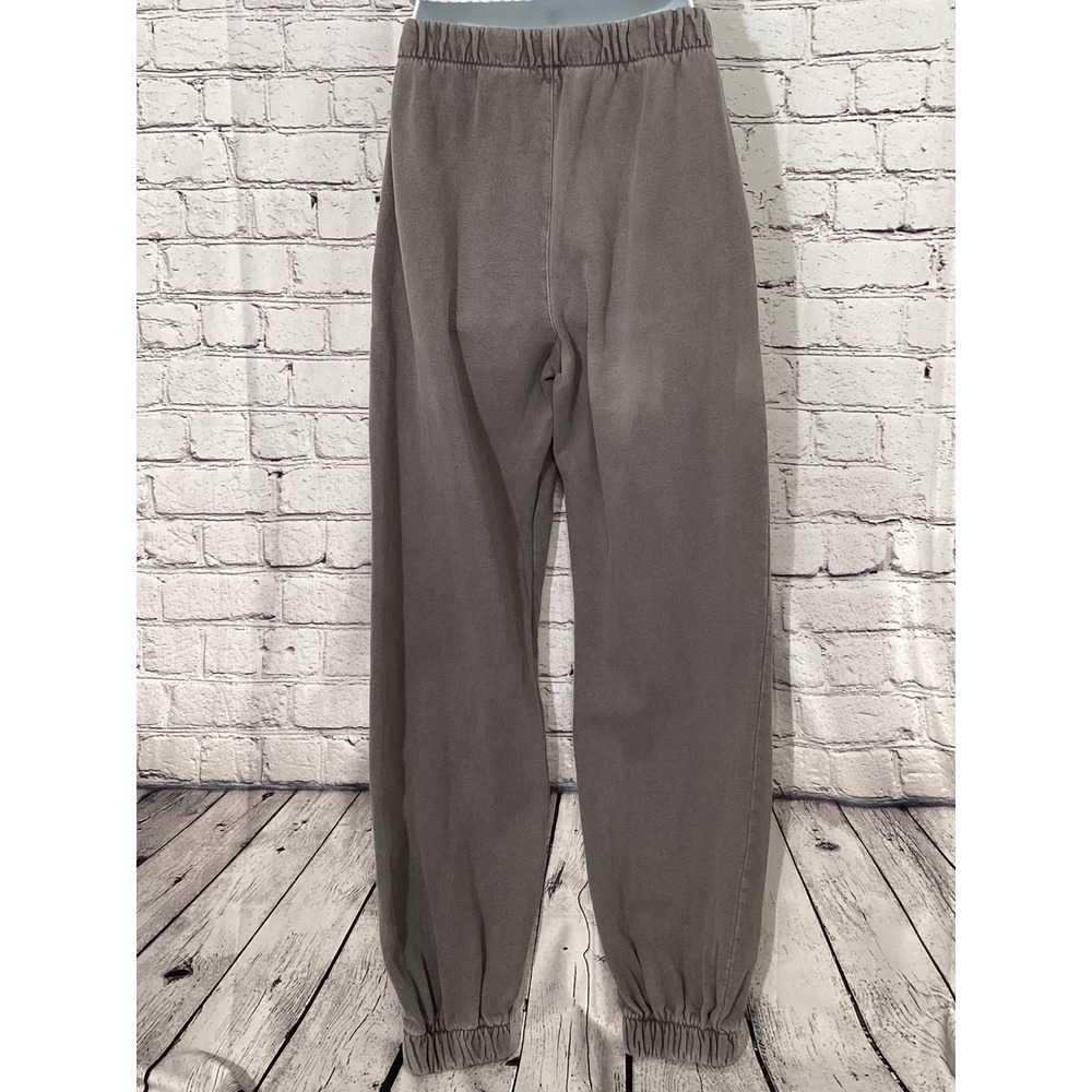 John Galt Grey Jogger Sweatpants High Waisted Fleece Lounge Pants One Size - Picture 2 of 4